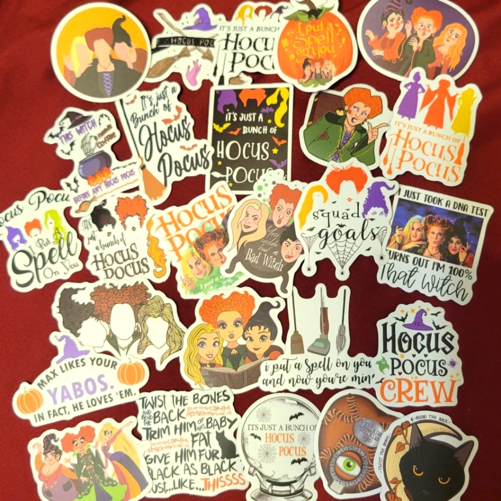 Hocus Pocus Waterproof Sticker Bundle, 25-pk